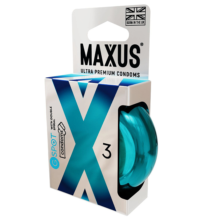 Презервативы Maxus G spot с двойной спиралью - 3 шт.