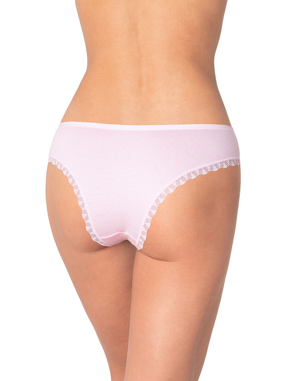 Трусики-бразилиана с узким кружевом по вырезам