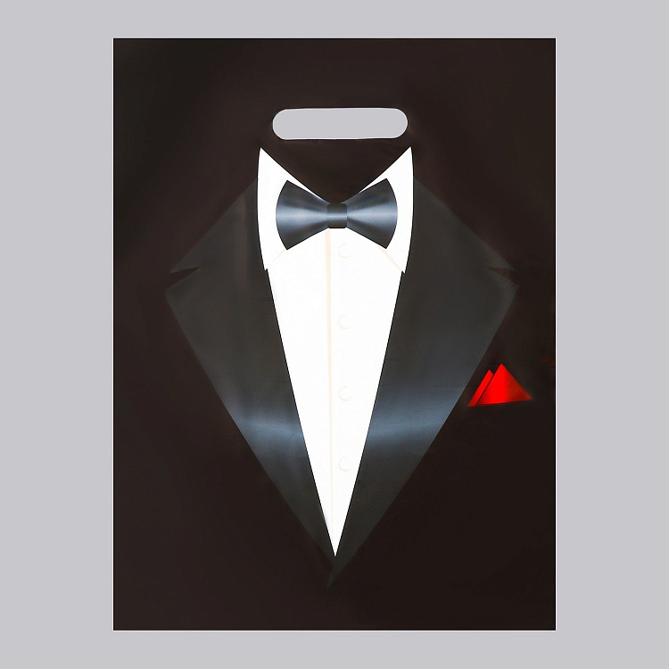 Пакет «Смокинг» полиэтиленовый с вырубной ручкой (30х40 см)