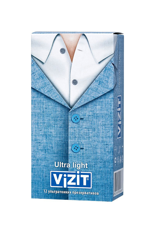 Ультратонкие презервативы VIZIT Ultra light - 12 шт.