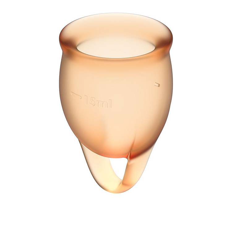 Набор оранжевых менструальных чаш Feel confident Menstrual Cup