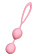 Розовые силиконовые вагинальные шарики с ограничителем-петелькой