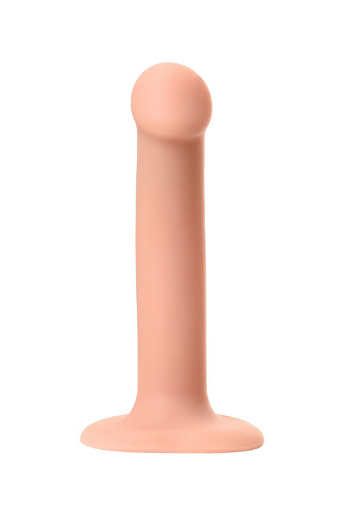 Телесный фаллос на присоске Silicone Bendable Dildo S - 17 см.