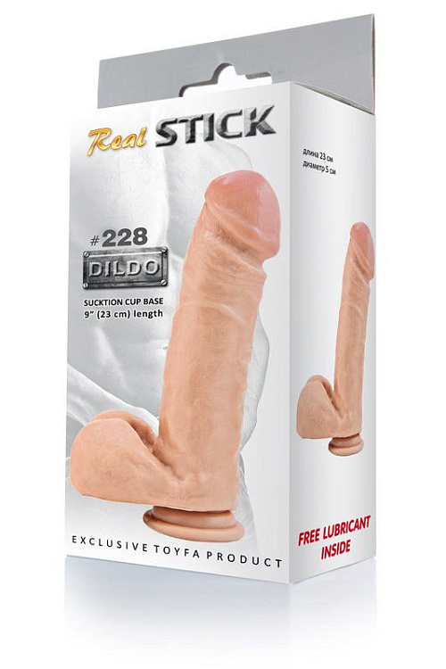 Реалистичный фаллоимитатор RealStick #228 - 23 см.