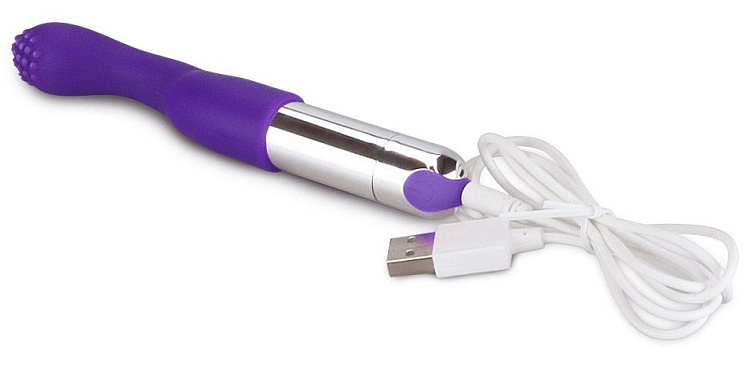 Фиолетовый перезаряжаемый вибратор Rechargeable IJOY Versatile Tickler - 14,5 см.