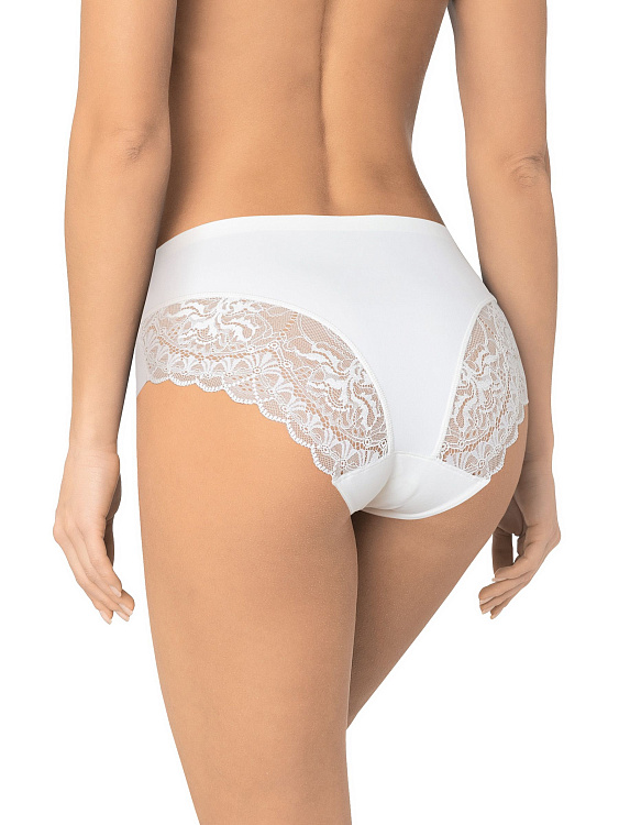 Трусики-макси из микрофибры с кружевными элементами