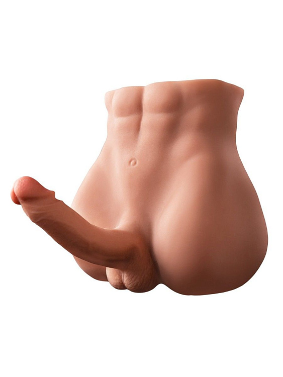 Телесный мужской торс с вибрацией и возвратно-поступательными движениями Bartlett