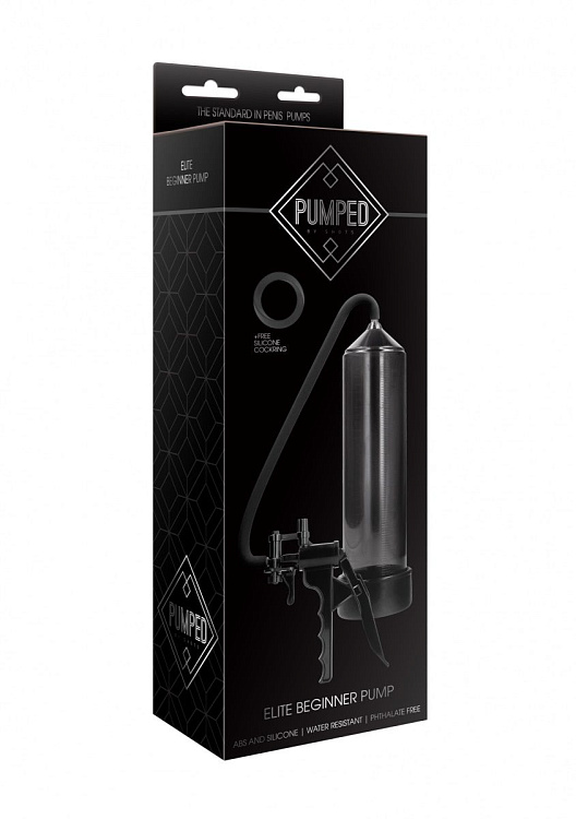 Черная ручная вакуумная помпа с насосом Elite Beginner Pump