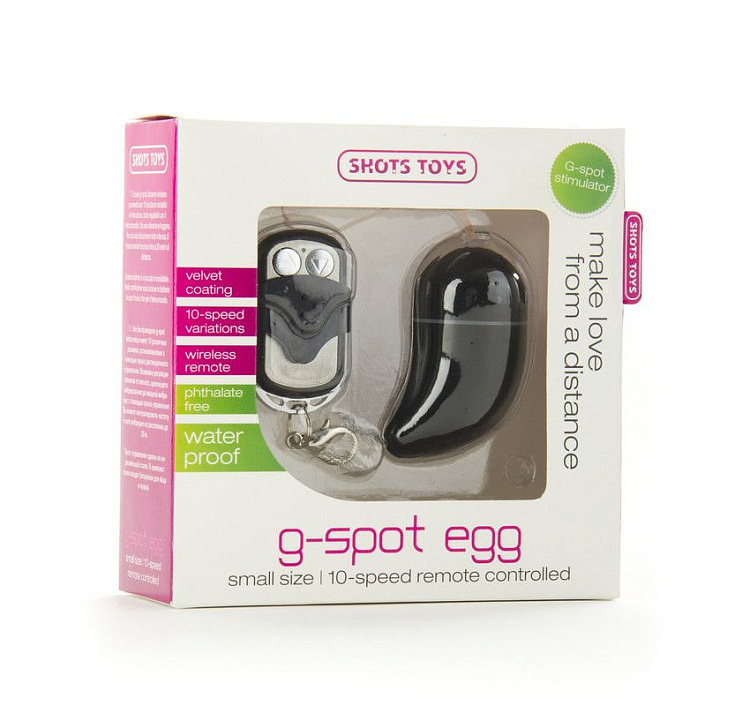 Чёрное виброяйцо G-spot Egg Small