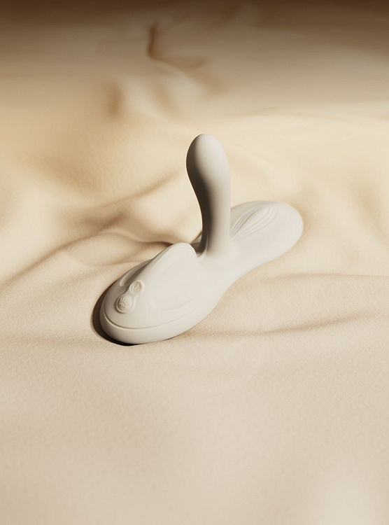 Белая виброподушка с функцией нагрева Flora