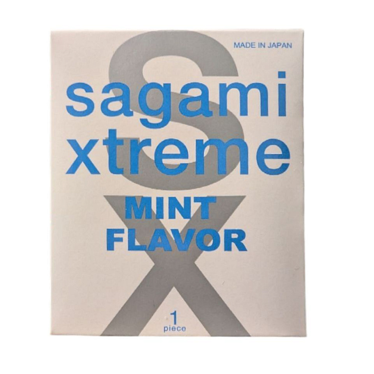 Презерватив Sagami Xtreme Mint с ароматом мяты - 1 шт.