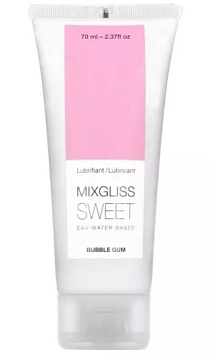 Смазка на водной основе Mixgliss Sweet с ароматом бабл-гам - 70 мл.