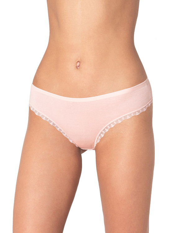 Трусики-бразилиана с узким кружевом по вырезам