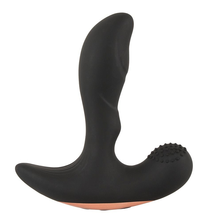 Черный вибромассажер простаты Remote Controlled Prostate Plug with 2 Functions - 13,6 см.