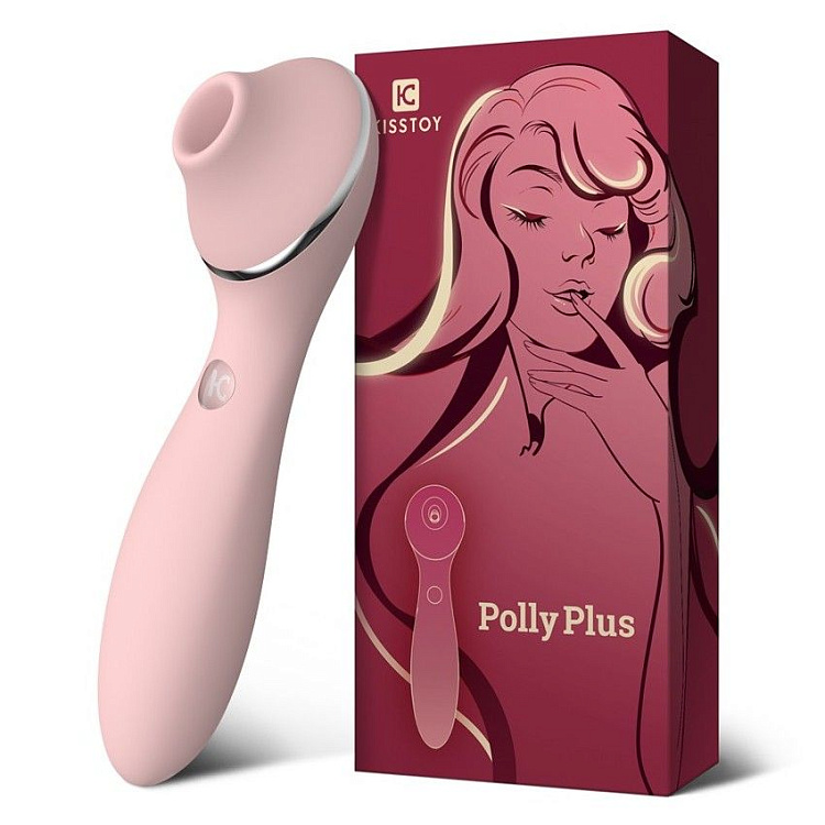 Розовый мембранный вибростимулятор клитора Polly Plus - 16,8 см.