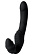 Черный безремневой страпон с вибрацией