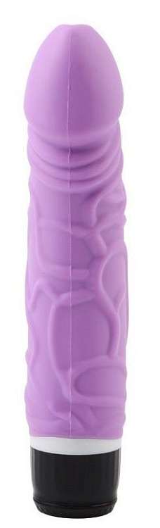 Фиолетовый вибратор-реалистик Thick Realistic Dildo - 19,5 см.