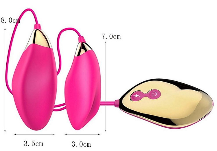 Парные розовые виброяца Sole Egg с пультом