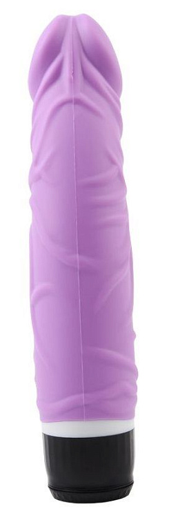 Фиолетовый вибратор-реалистик Thick Realistic Dildo - 19,5 см.