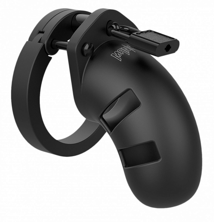 Черный мужской пояс верности Silicone Cock Cage Model 20 Chastity 3.5