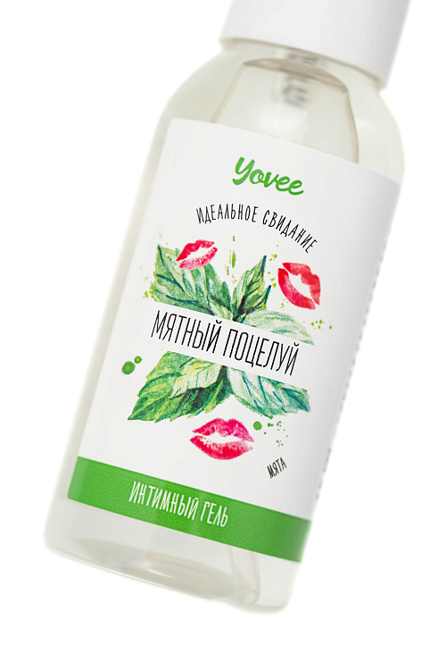 Съедобная гель-смазка Yovee «Мятный поцелуй» с Д-пантенолом и вкусом мяты - 50 мл.