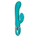 Бирюзовый перезаряжаемый вибратор-кролик Enchanted Lover