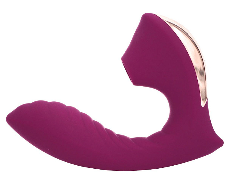 Фиолетовый вибромассажёр с вакуумной стимуляцией Vaginal   Suction Lover