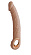Телесный перезаряжаемый реалистичный вибратор Relax - 22 см.