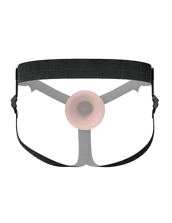 Телесный пустотелый фаллопротез 9’’ Hollow Silicone Strap-On - 24,1 см.