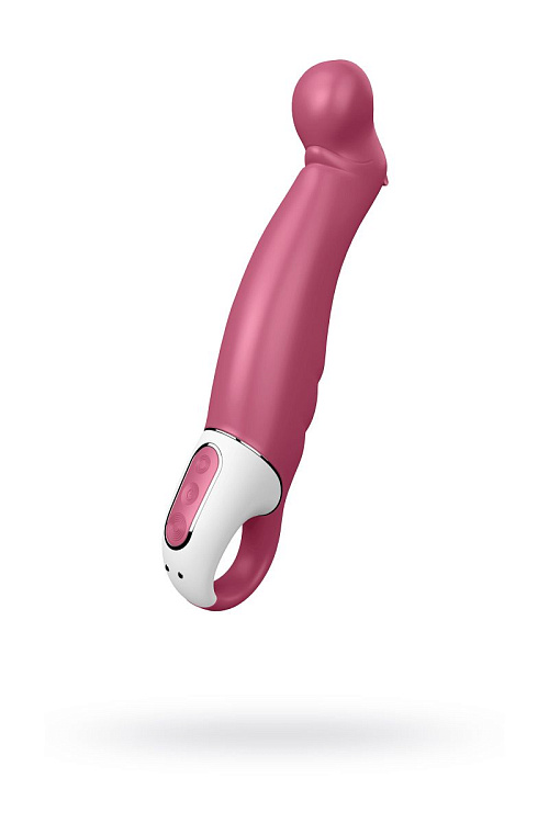 Вибратор Satisfyer Petting Hippo с загнутым кончиком - 22,9 см.