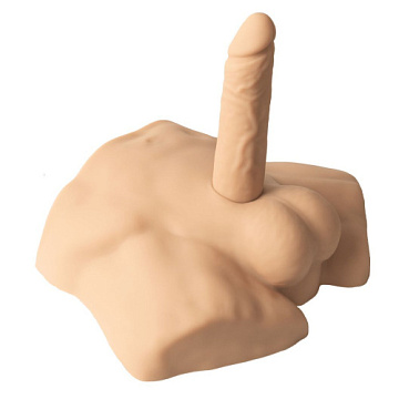 Телесный мужской полуторс с фаллоимитатором SILEXD Apollo S 7