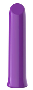 Фиолетовый перезаряжаемый мини-вибратор - 13,7 см.