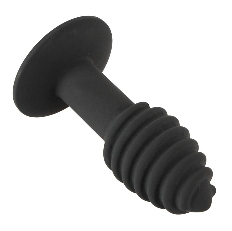 Черная анальная вибропробка Twist Butt Plug - 10,7 см.