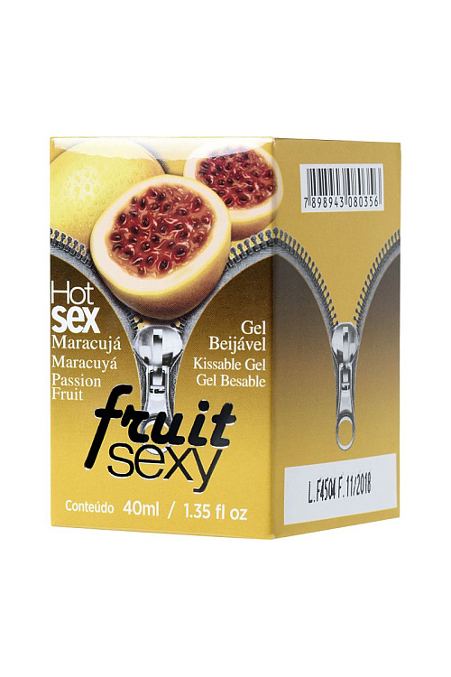 Массажное масло FRUIT SEXY Maracuja с ароматом маракуйи и разогревающим эффектом - 40 мл.
