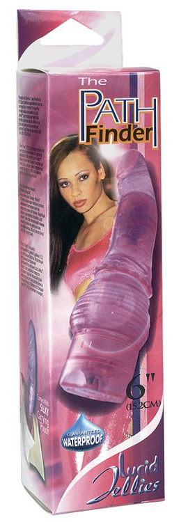 Фиолетовый гелевый вибратор THE PATH FINDER 6 JELLY PURPLE - 15,2 см.