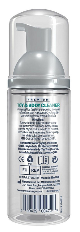 Очищающая пенка для игрушек и тела Toy   Body Cleaner Foamer - 47 мл.
