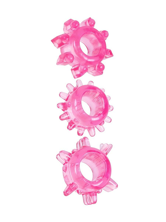 Комплект из трех розовых эрекционных колец