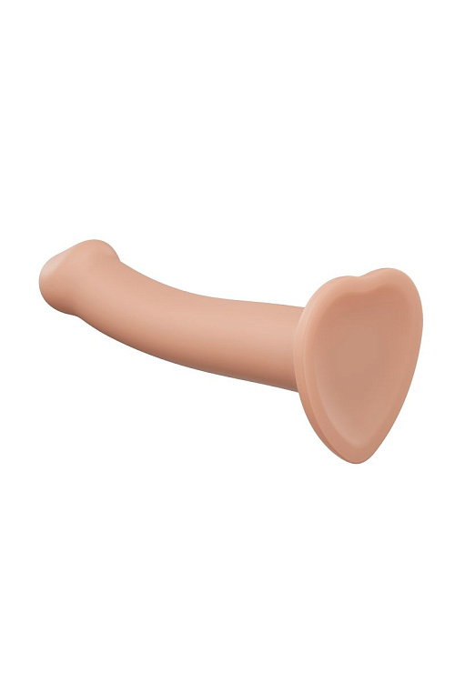 Телесный фаллос на присоске Silicone Bendable Dildo S - 17 см.