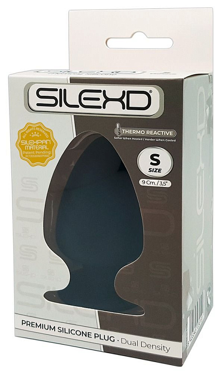 Черная анальная втулка Premium Silicone Plug S - 9 см.