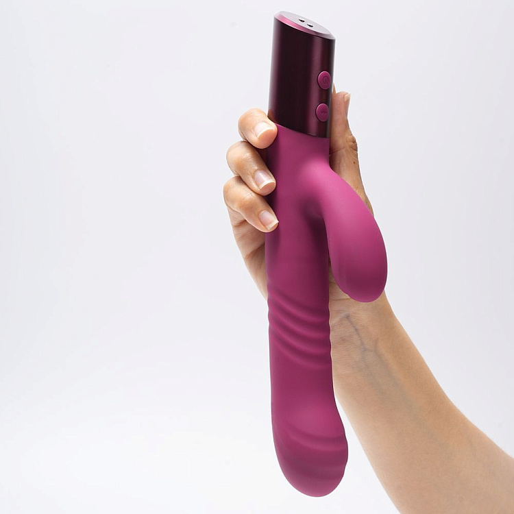 Фиолетовый вибратор Selove Thrusty - 24,4 см.