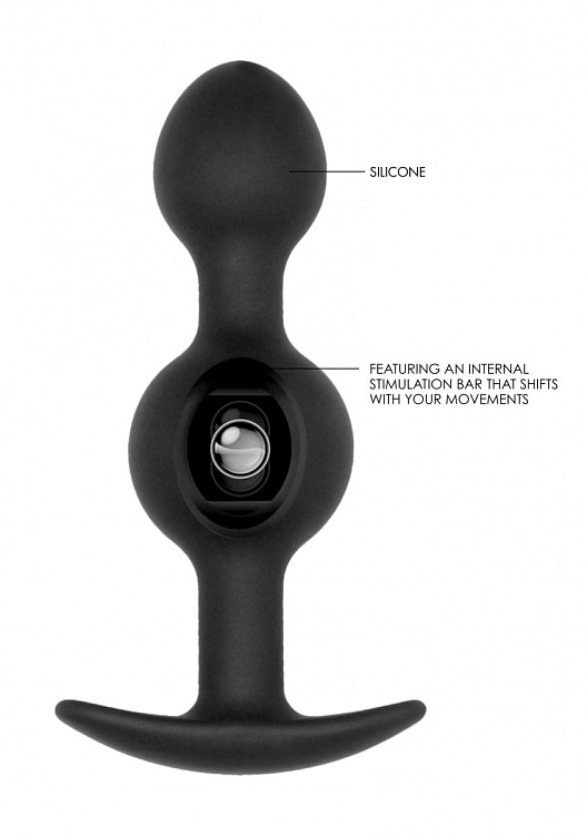 Черная анальная пробка N 90 Self Penetrating Butt Plug - 10,4 см.