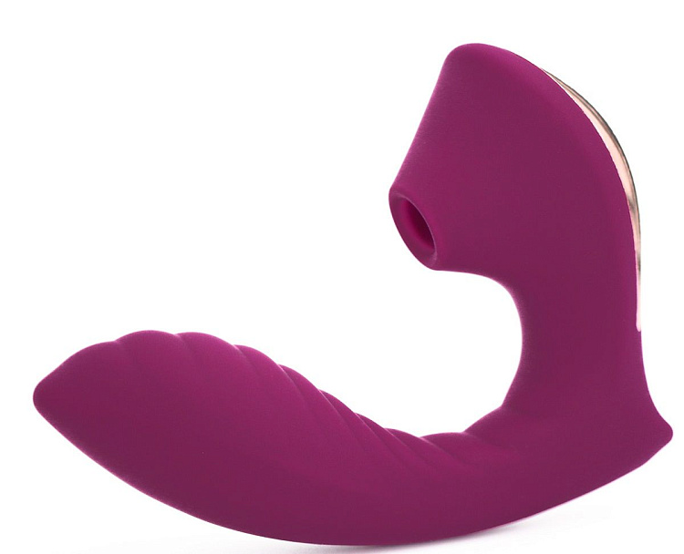 Фиолетовый вибромассажёр с вакуумной стимуляцией Vaginal   Suction Lover