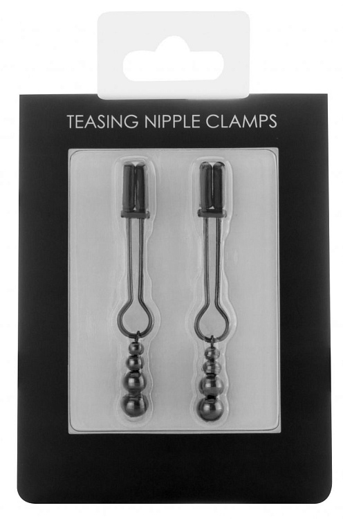 Черные зажимы на соски Teasing Nipple Clamp