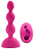 Розовый анальный вибростимулятор Anal Beads S с пультом ДУ - 14,5 см.