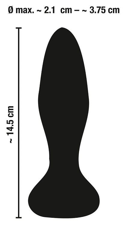 Фиолетовая анальная вибропробка RC Butt Plug - 14,5 см.