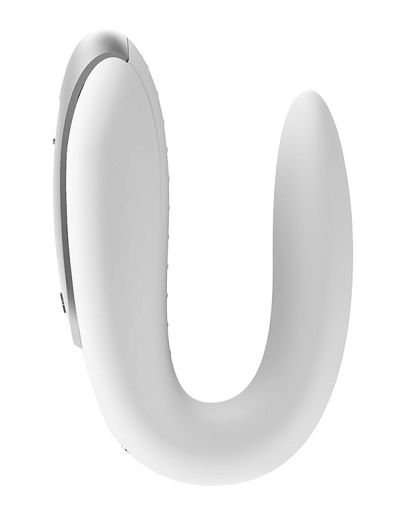 Белый вибромассажёр для пар Satisfyer Double Fun