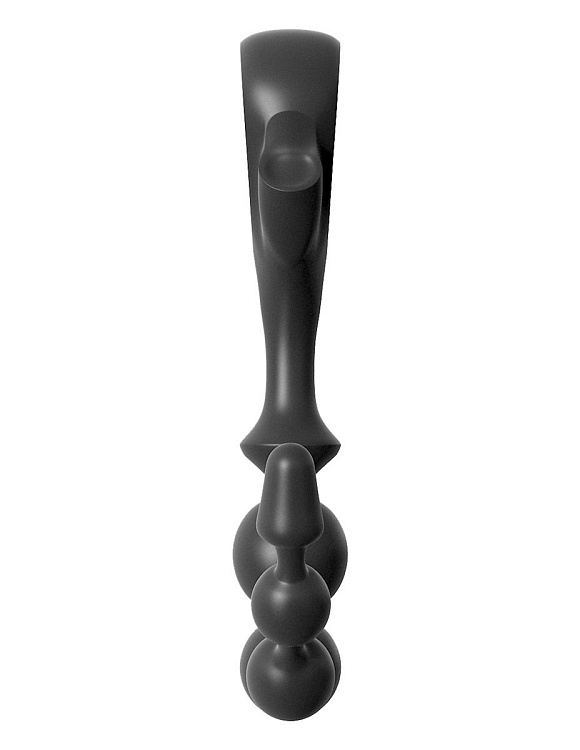 Черная анальная цепочка EZ-Grip Beads - 29,2 см.