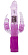 Фиолетовый вибратор-ротатор с анальным и клиторальным стимуляторами - 22,3 см.