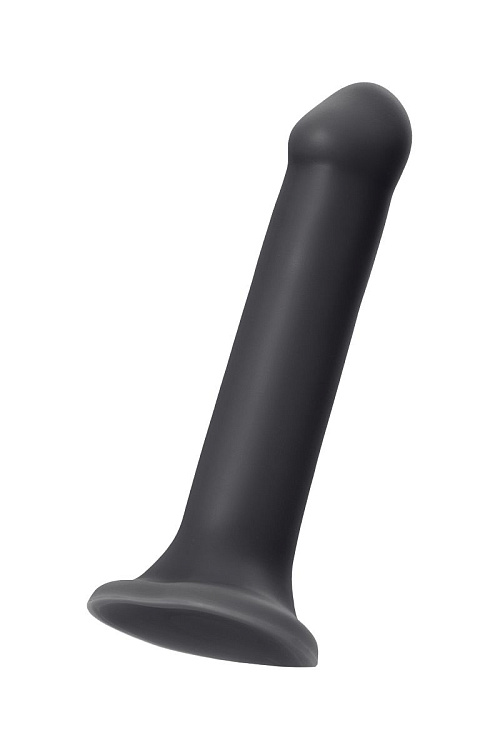 Черный фаллос на присоске Silicone Bendable Dildo XL - 20 см.