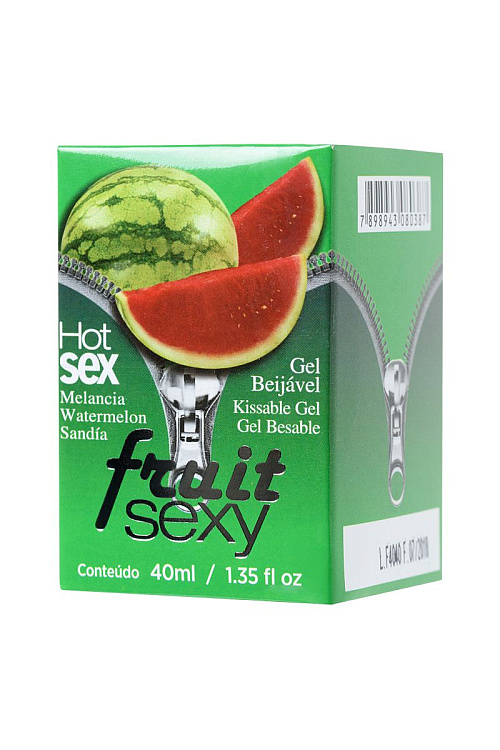 Массажное масло FRUIT SEXY Watermelon с ароматом арбуза и разогревающим эффектом - 40 мл.